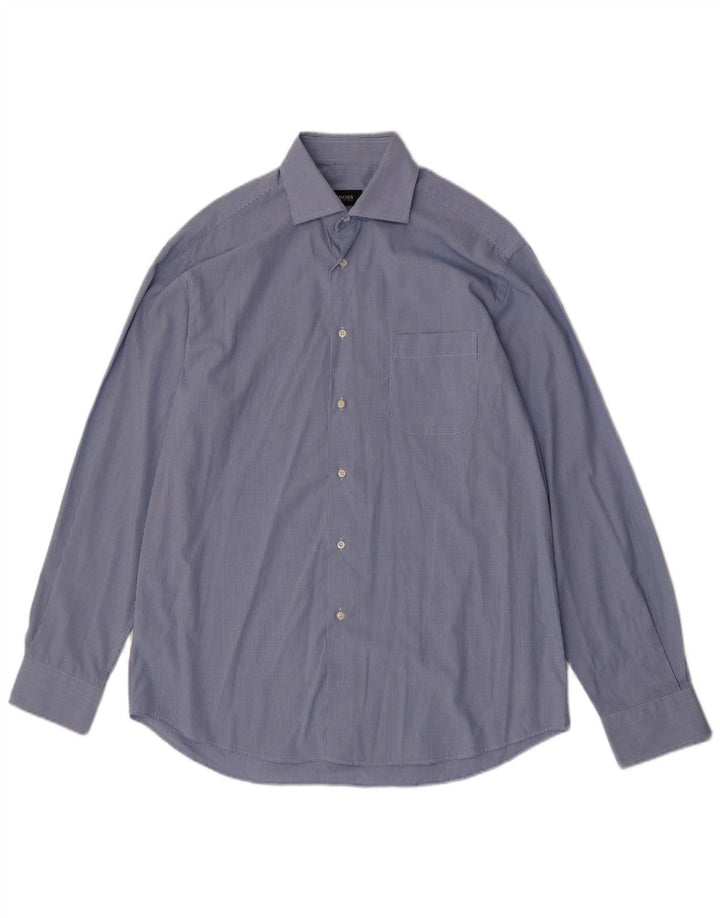 Hugo Boss Herreskjorte Str. 41 16 Stor Blå Gingham Bomuld