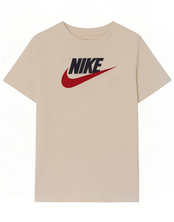 Nike drenge grafisk t-shirt top 12-13 år stor beige bomuld