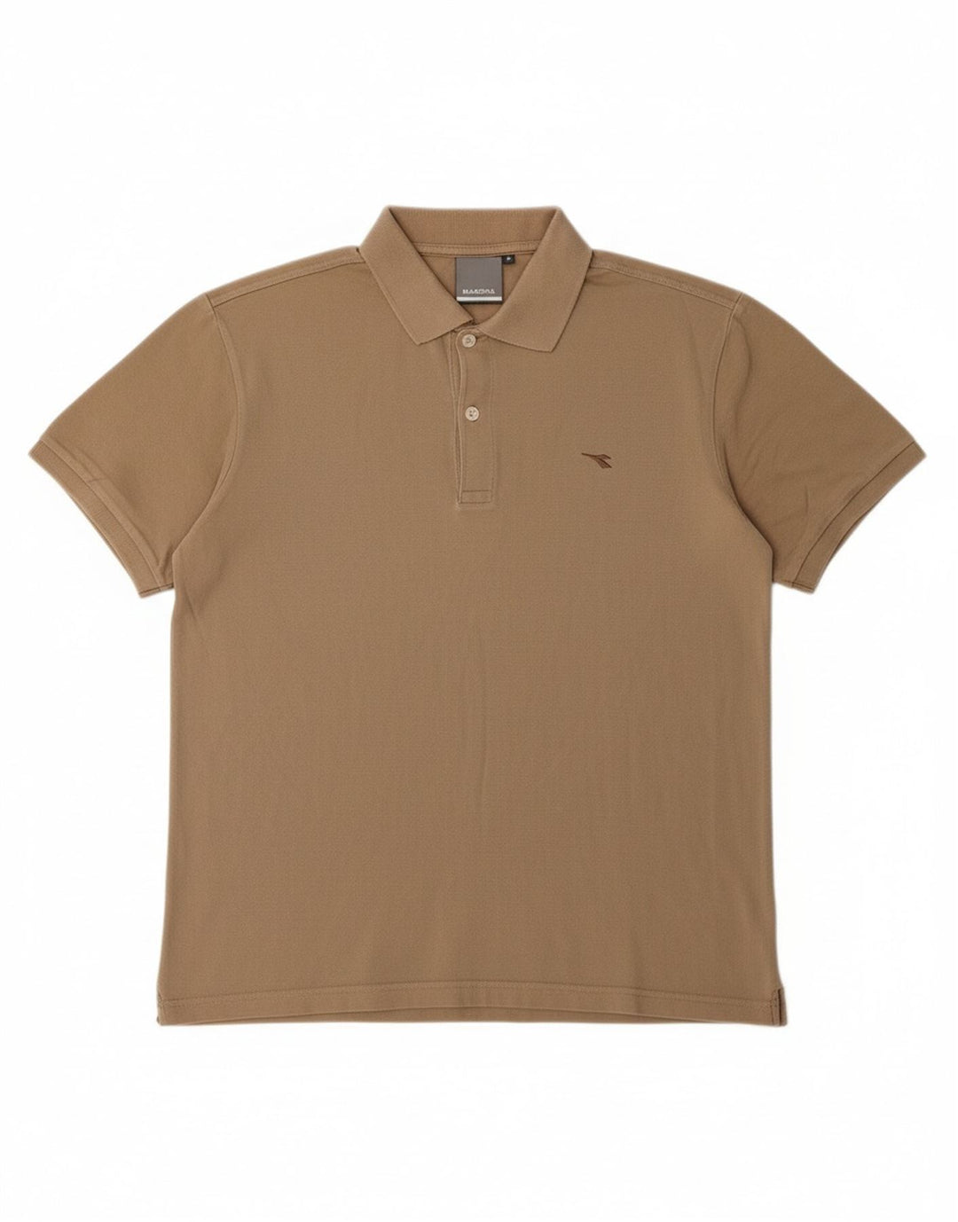 DIADORA Mens Polo Shirt Medium Beige Cotton