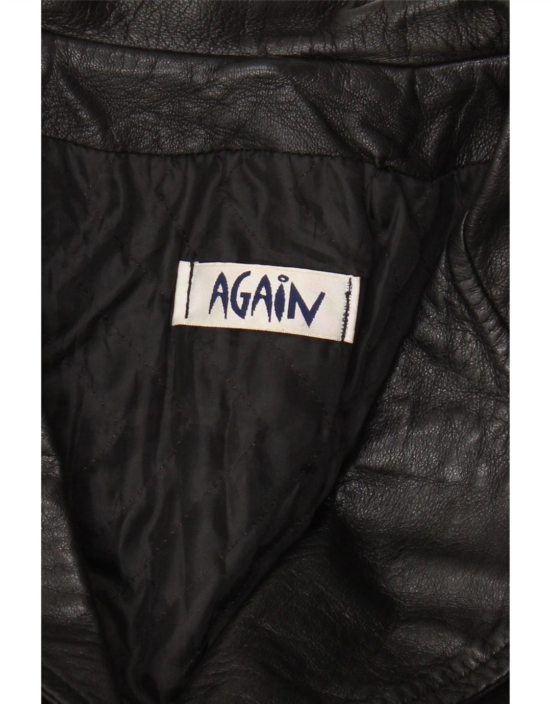 VINTAGE Womens Leather Coat UK 14 Medium Black Leather Vintage Vintage and Second-Hand Vintage from Messina Hembry 