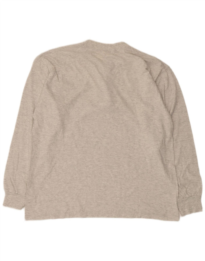 Champion Herre Top Langærmet XL Grå Flecked Bomuld