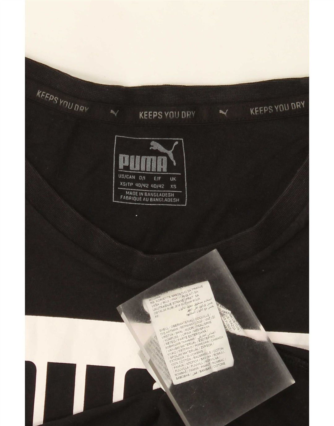 Puma Herre Grafisk T-Shirt Top XS Sort Bomuld