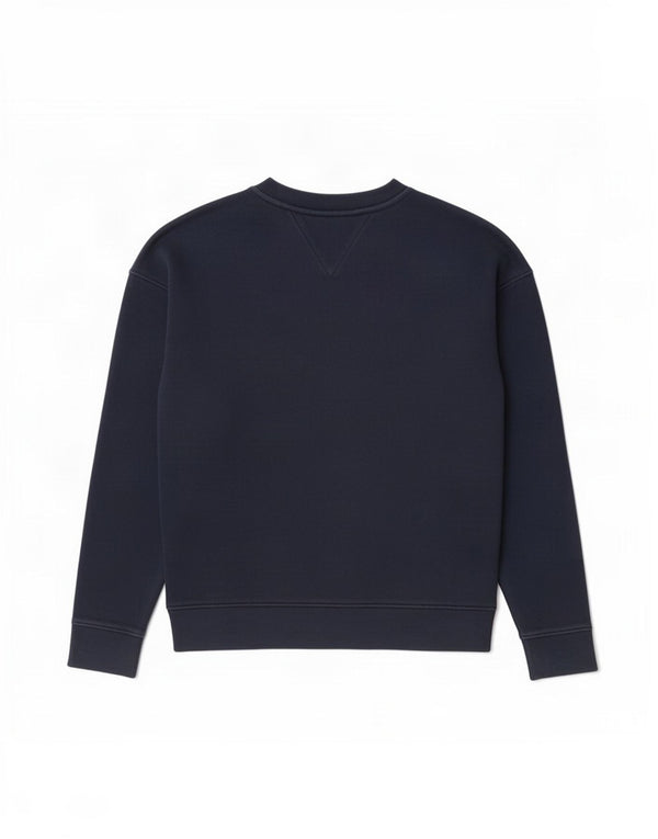 Tommy Hilfiger Dame Oversized Sweatshirt Jumper UK 6 XS Marineblå Bomuld