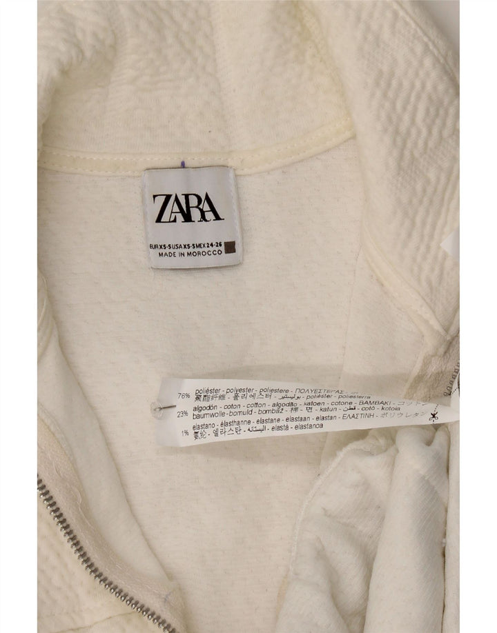 Zara Oversized bomberjakke til kvinder DK 6 XS Hvid polyester