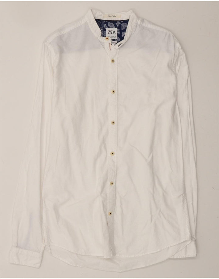 ZARA Mens Regular Fit Shirt Small White Cotton Vintage Zara and Second-Hand Zara from Messina Hembry 