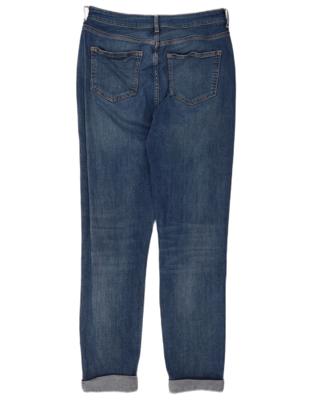 M&Co Womens Distressed Slim Jeans UK 12 Medium W28 L28 Blue