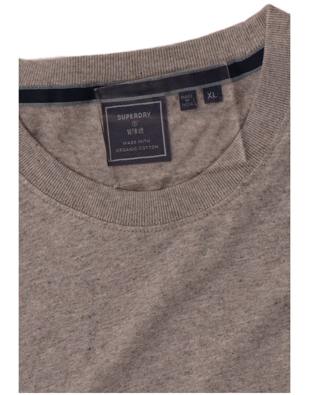 Superdry Herre T-shirt Top XL Grå Flecked Bomuld