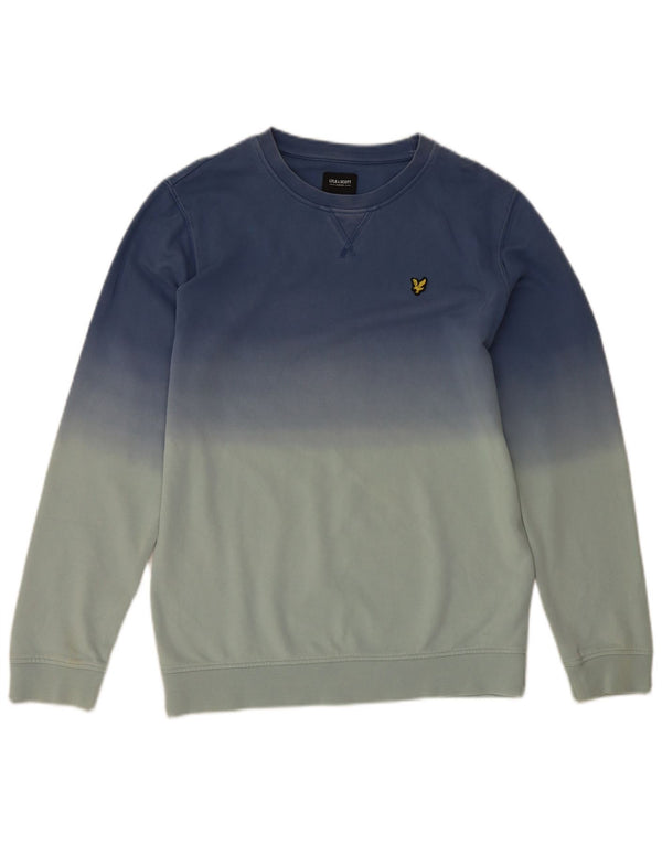 Lyle & Scott Boys Sweatshirt Jumper 14-15 år Navy Blue Colourblock