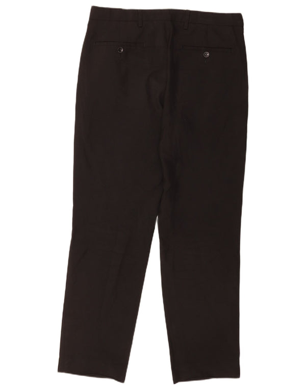 Marks & Spencer Herre Regular Fit Chinobukser W32 L31 Sort polyester