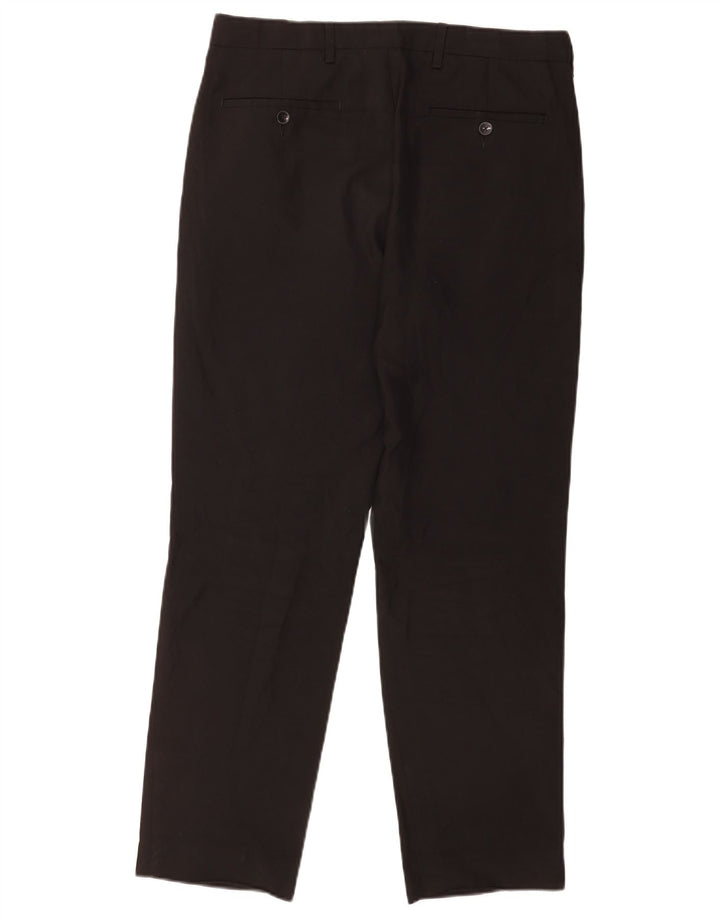 Marks & Spencer Herre Regular Fit Chinobukser W32 L31 Sort polyester