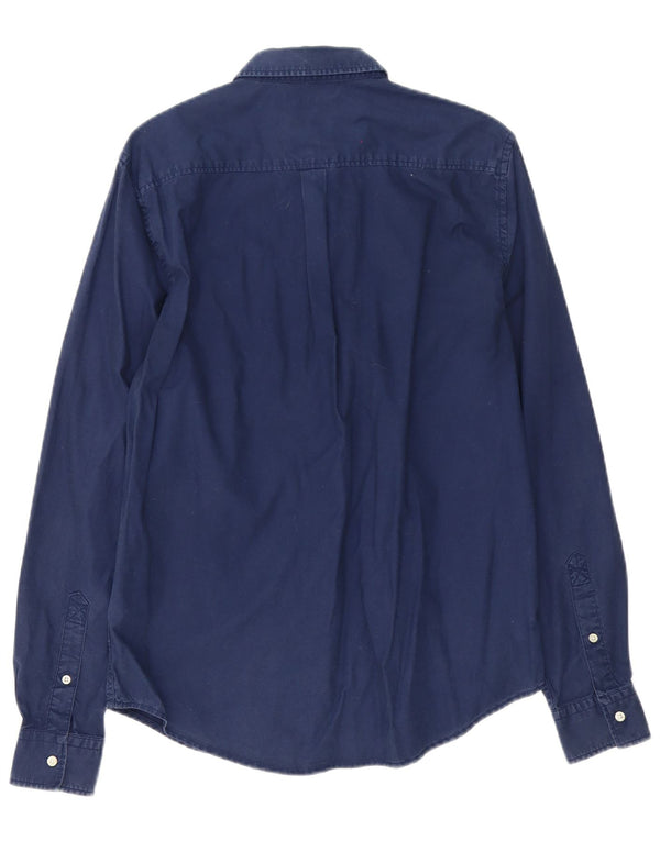 Superdry herreskjorte medium marineblå bomuld