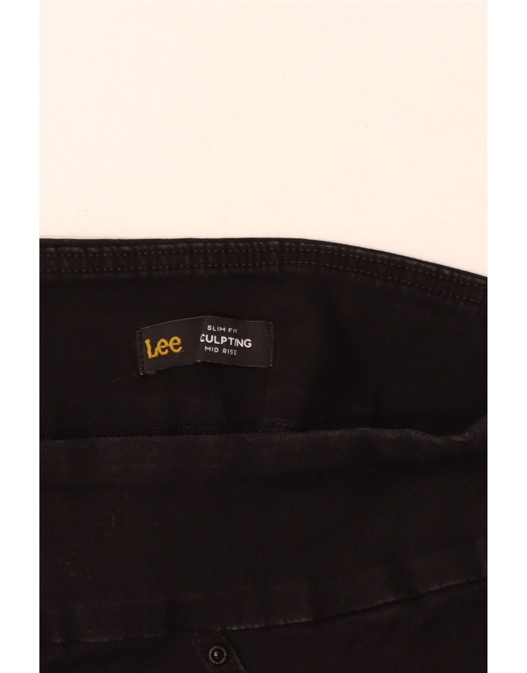 Lee Womens Sculpting Slim Fit Bermuda Shorts US 10 Large W30 Black Bomuld