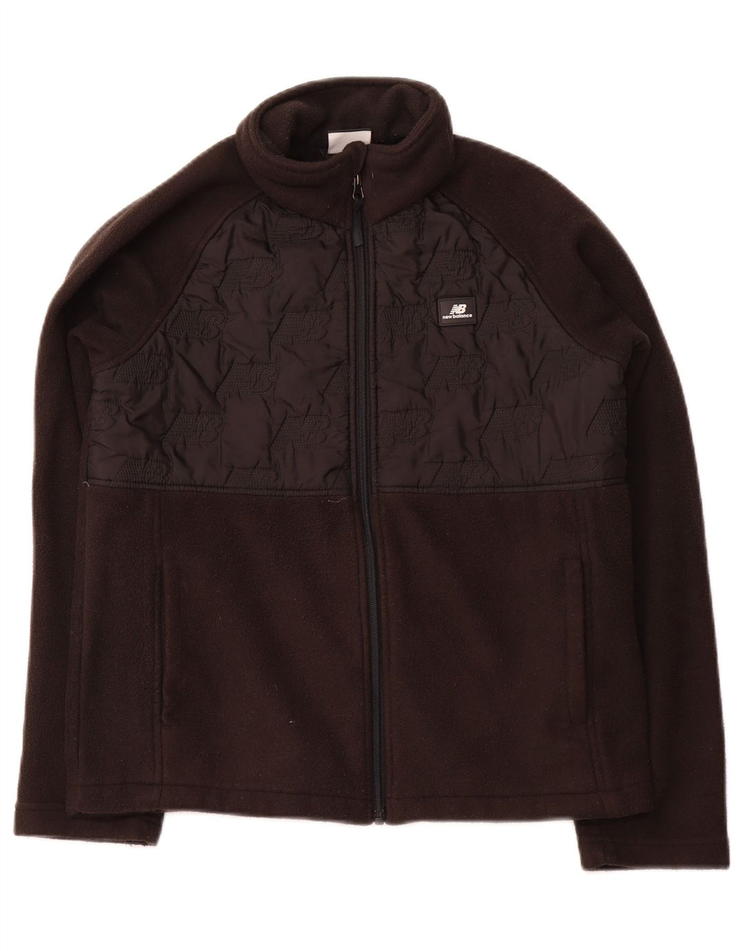 NEW BALANCE Boys Fleece Jacket 10-11 Years Medium Black Polyester