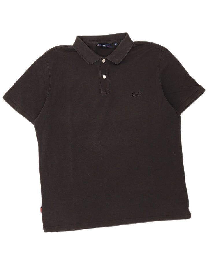 Superdry herre poloshirt XL sort bomuld