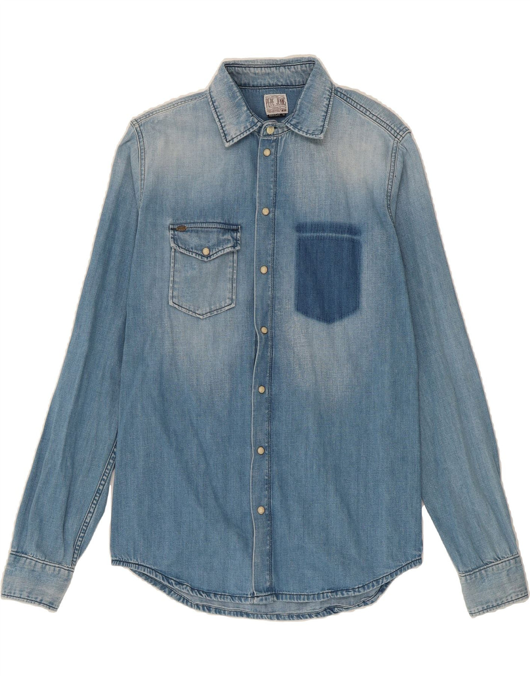 PEPE JEANS Mens Denim Shirt Medium Blue Cotton Vintage PEPE Jeans and Second-Hand PEPE Jeans from Messina Hembry 