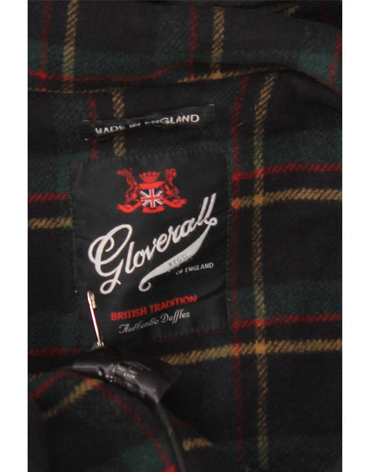 GLOVERALL Herre Hooded Duffel Coat UK 46 3XL Navy Blue Wool