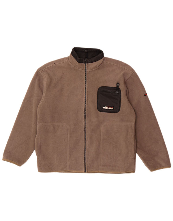 Ellesse Boys Fleecejakke 12-13 År Stor Grå Colourblock Polyester