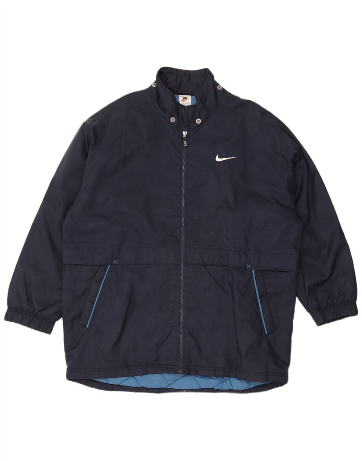 Nike Herre grafisk vindjakke UK 42/44 Stor marineblå nylon