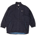 Nike Herre grafisk vindjakke UK 42/44 Stor marineblå nylon