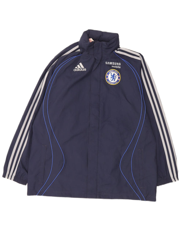 Adidas Boys Chelsea FC Grafisk træningsdragt topjakke 13-14 år marineblå