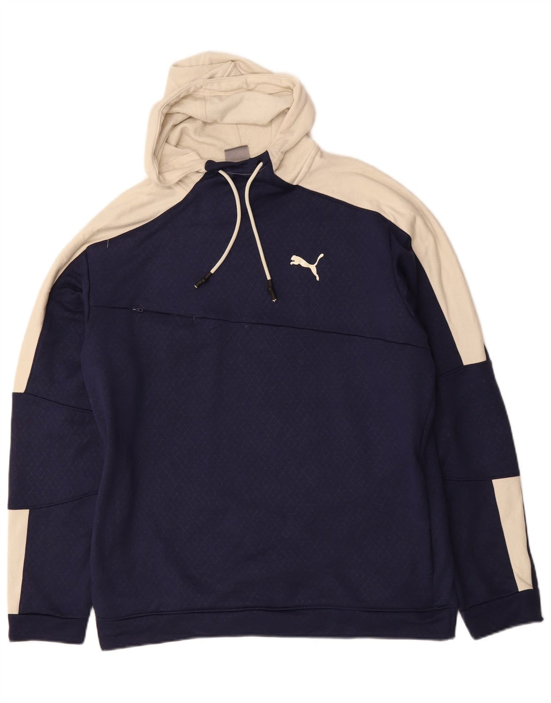 PUMA Hættetrøje til mænd Large Navy Blue Colourblock