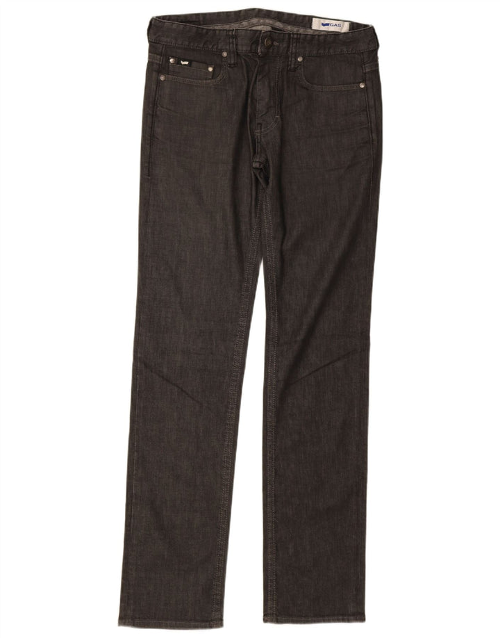 Gas Straight Jeans til mænd W33 L34 Grå bomuld