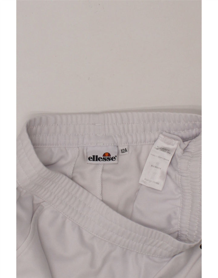 ELLESSE Boys Sport Shorts 11-12 Years  White Striped Polyester Vintage Ellesse and Second-Hand Ellesse from Messina Hembry 