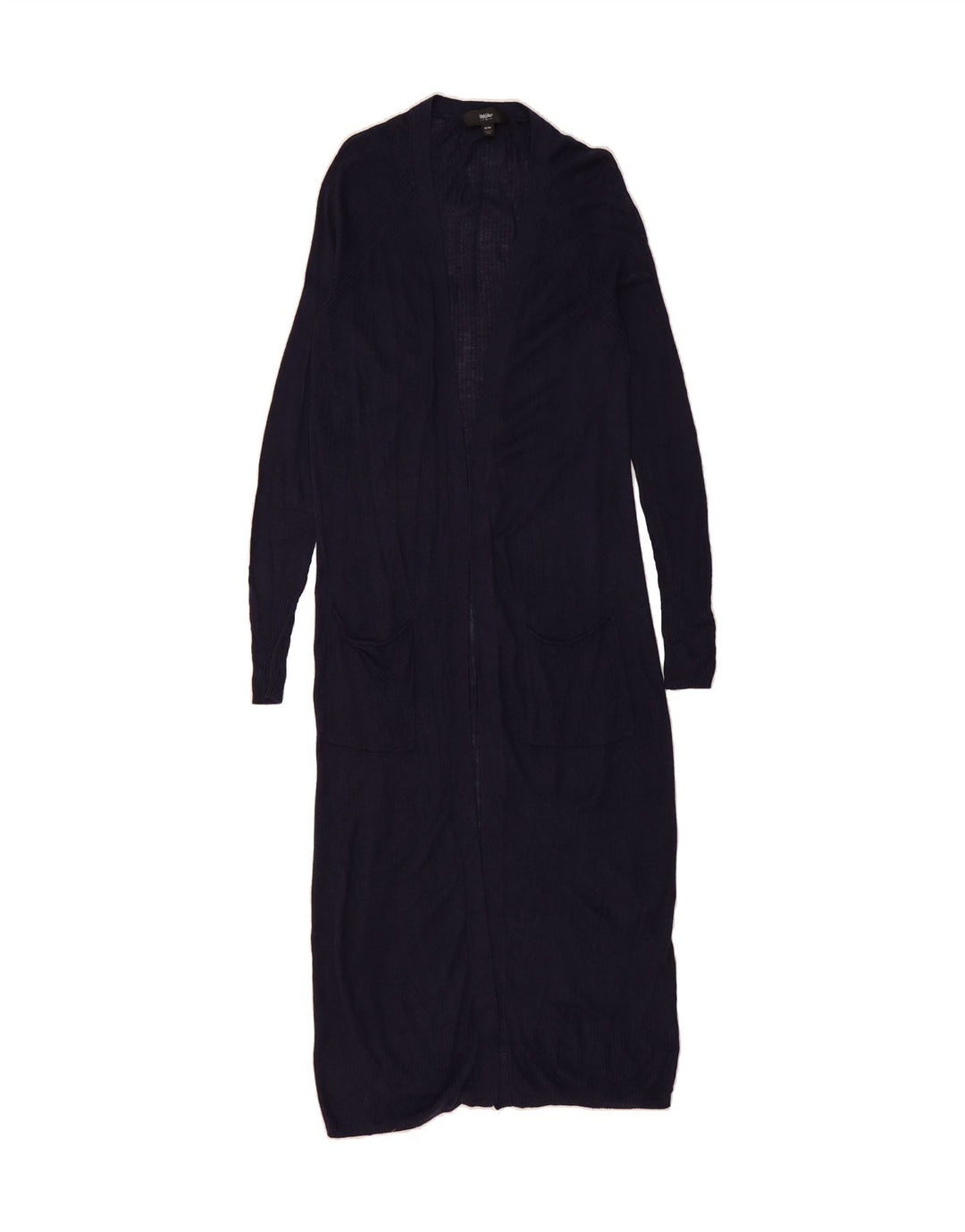 MOSSIMO Womens Longline Cardigan Sweater UK 12 Medium Navy Blue Acrylic Vintage Mossimo and Second-Hand Mossimo from Messina Hembry 