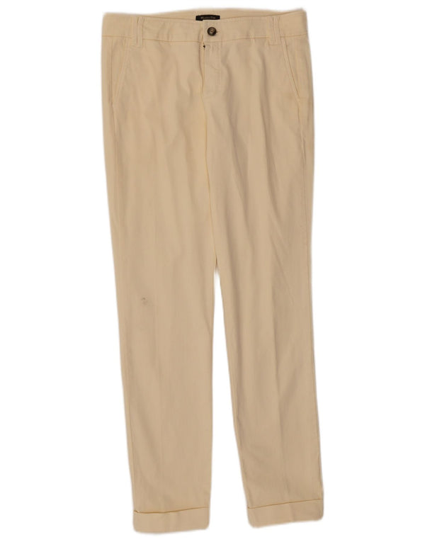Massimo Dutti Dame Slim Chino Bukser US 4 Small W26 L28 Beige Bomuld