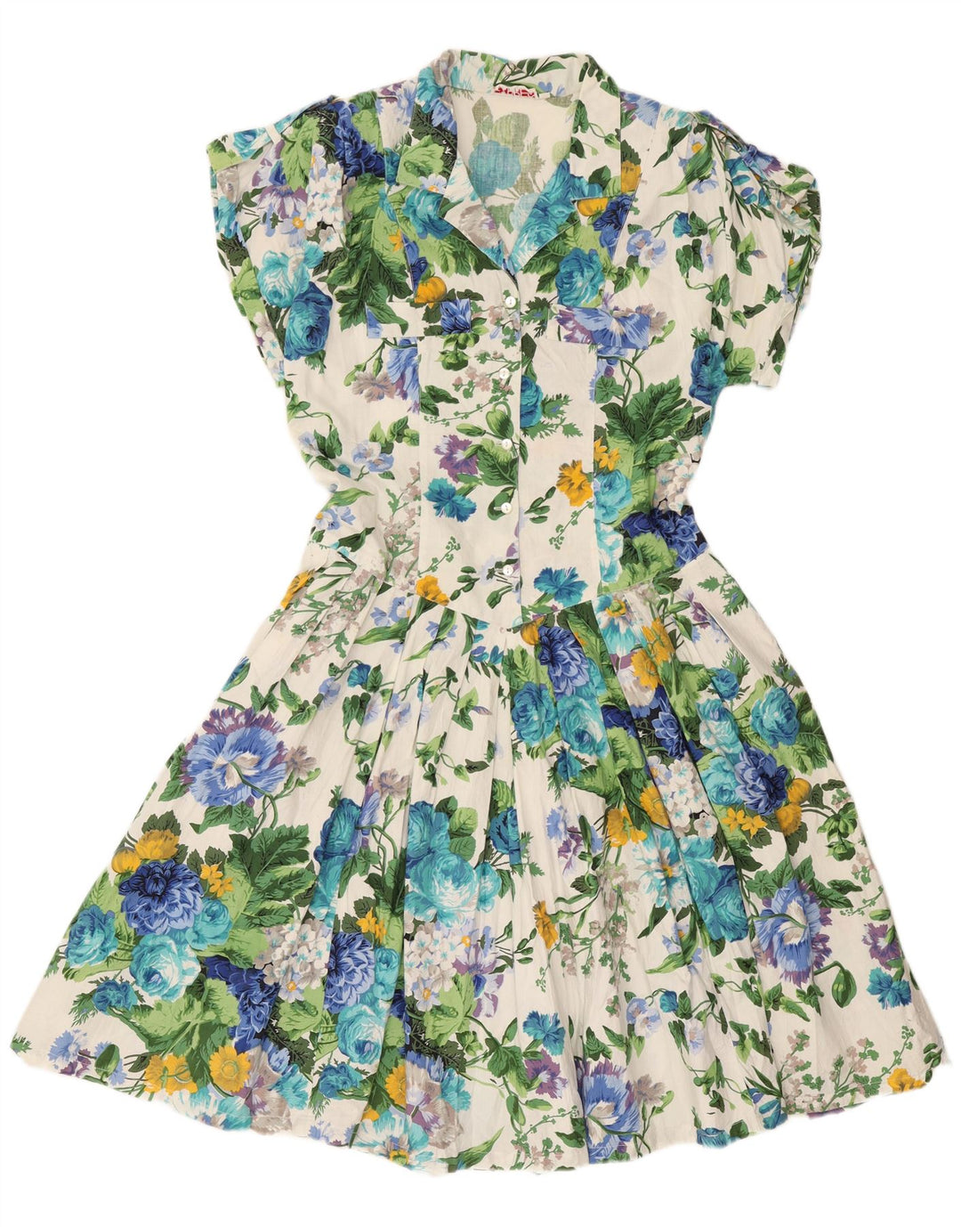 Express Kvinder A-Line Kjole UK 14 Large White Floral
