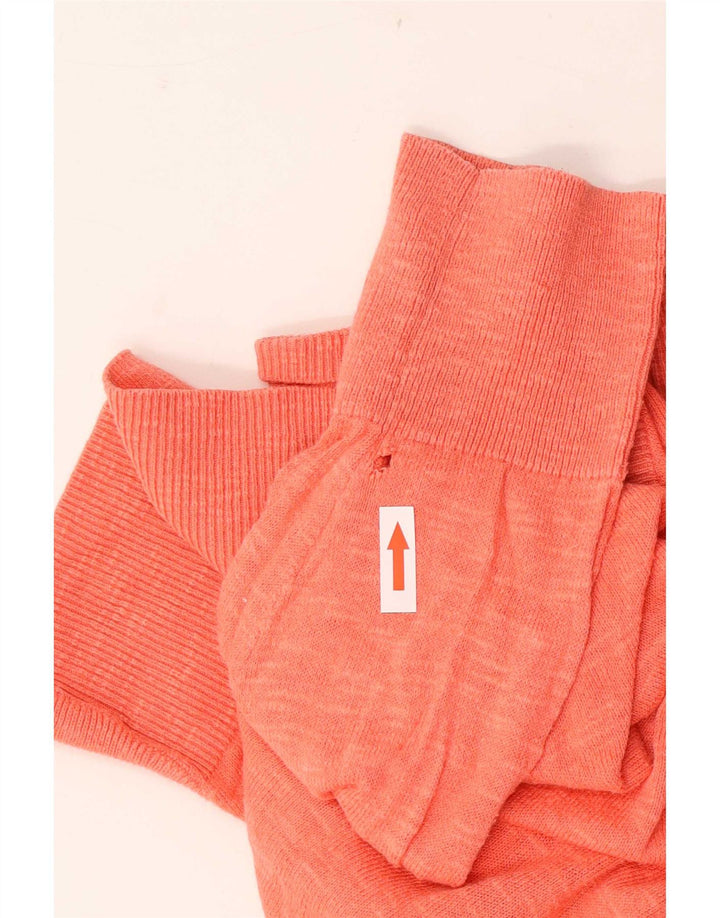 Gap Dame Oversized Open Cardigan Sweater UK 18 XL Orange Bomuld