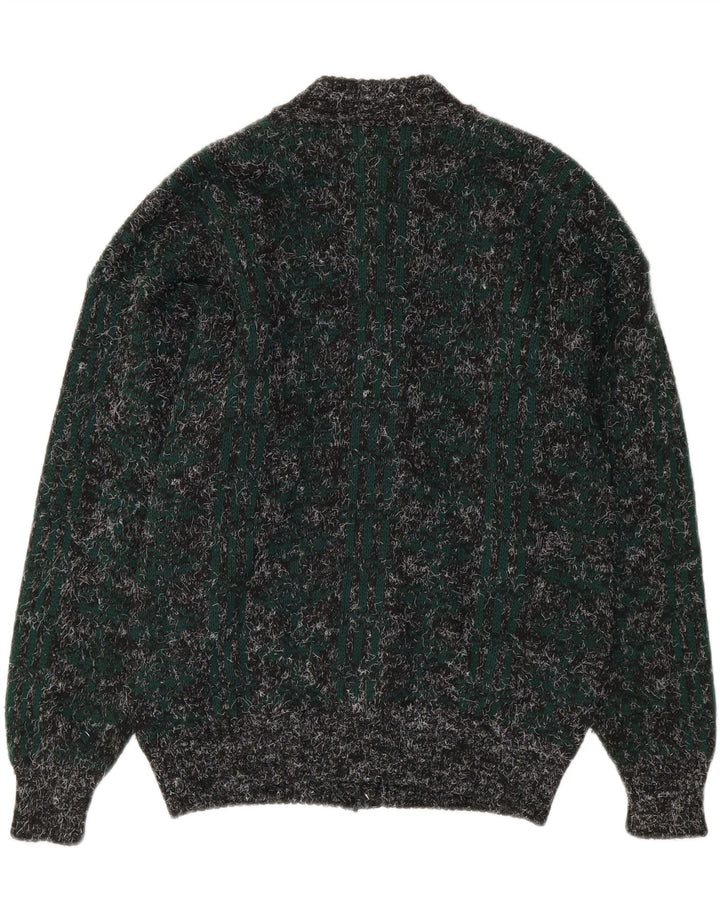 Confezioni Di Lusso Herre Cardigan Sweater Stor flerfarvet Flecked Uld