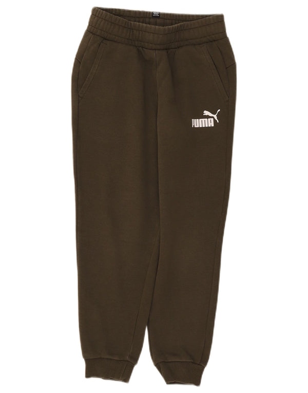 Puma Drenge træningsdragt Bukser Joggers 9-10 år Khaki Cotton Sports