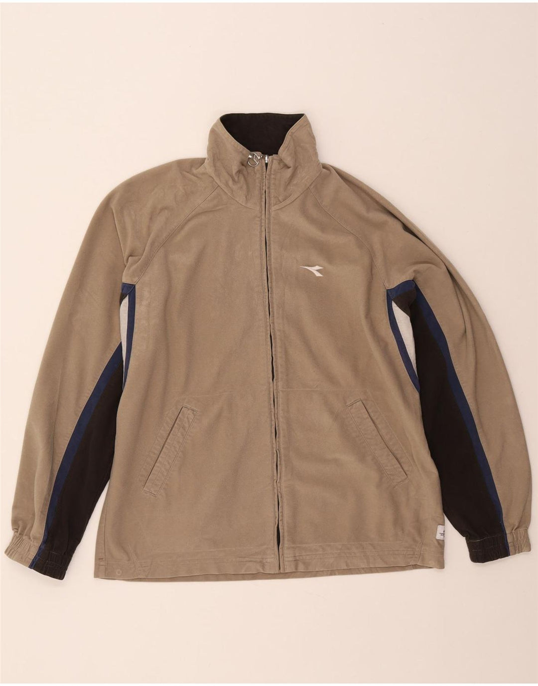 Diadora Træningsdragt til mænd Topjakke UK 38 Medium Beige Colourblock Polyester
