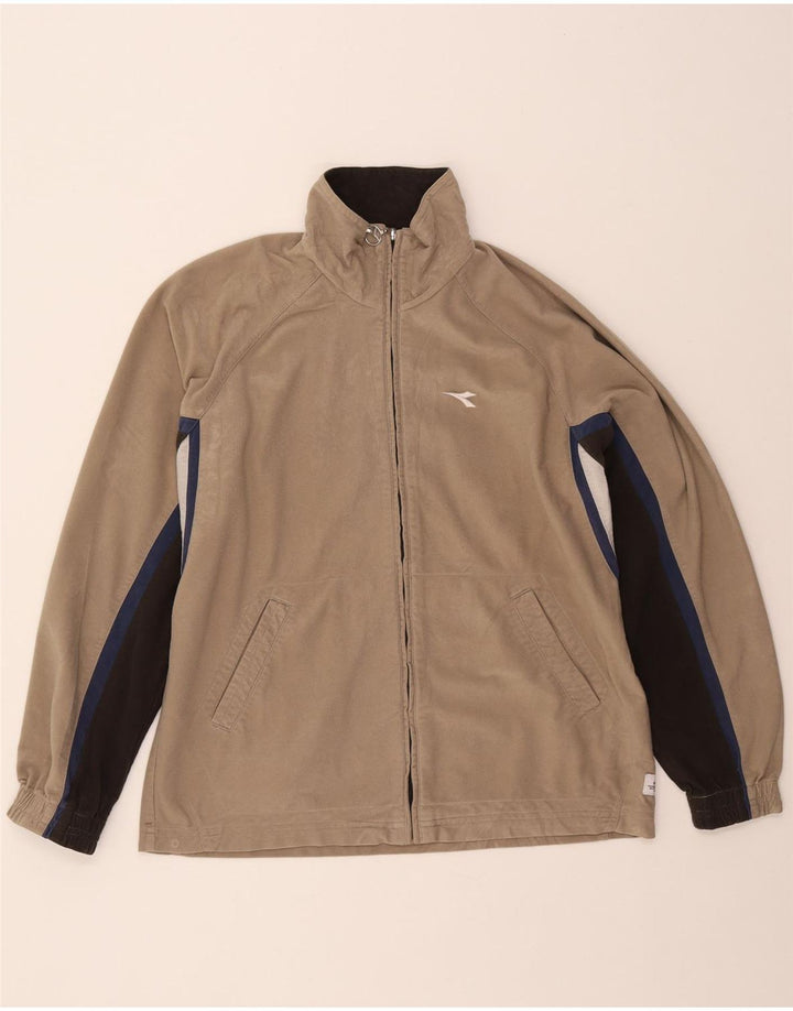 Diadora Træningsdragt til mænd Topjakke UK 38 Medium Beige Colourblock Polyester