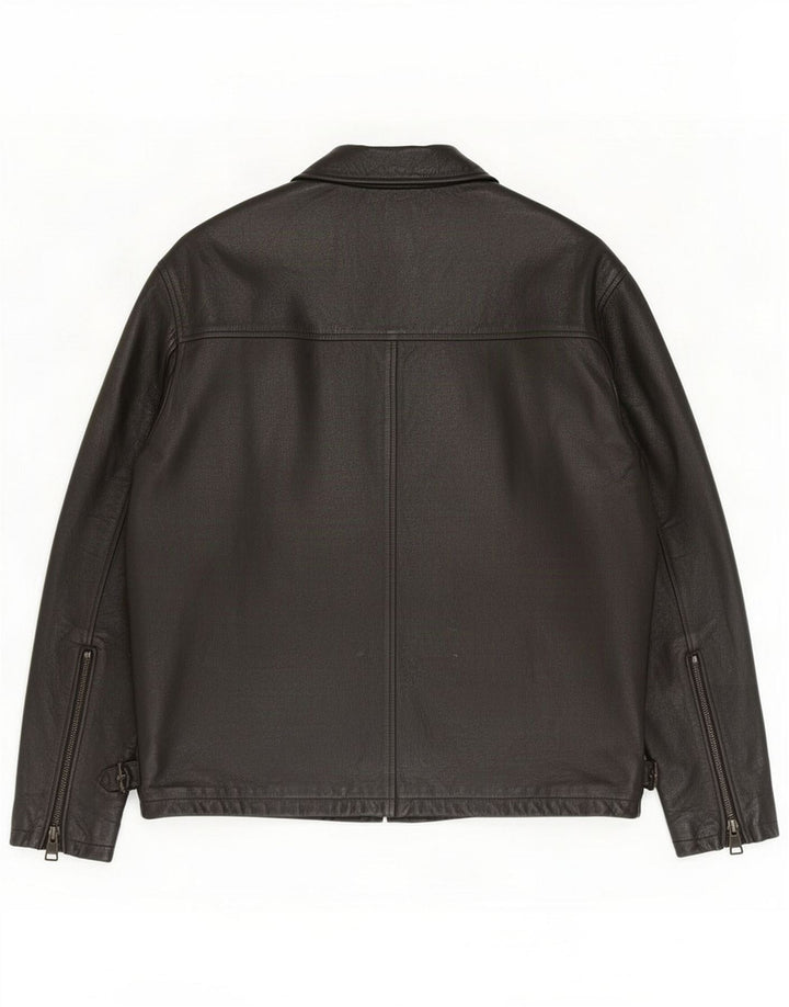 Gant Herre Madison Læderjakke UK 42 XL Sort