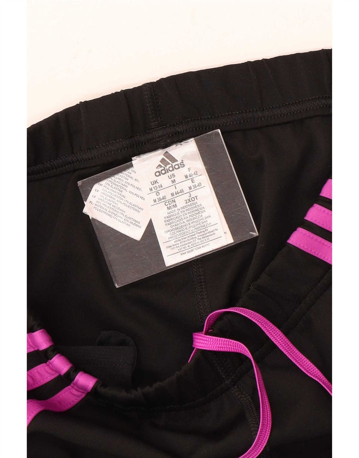 Adidas Womens Crop træningsdragt Bukser UK 12/14 Medium Black Polyester