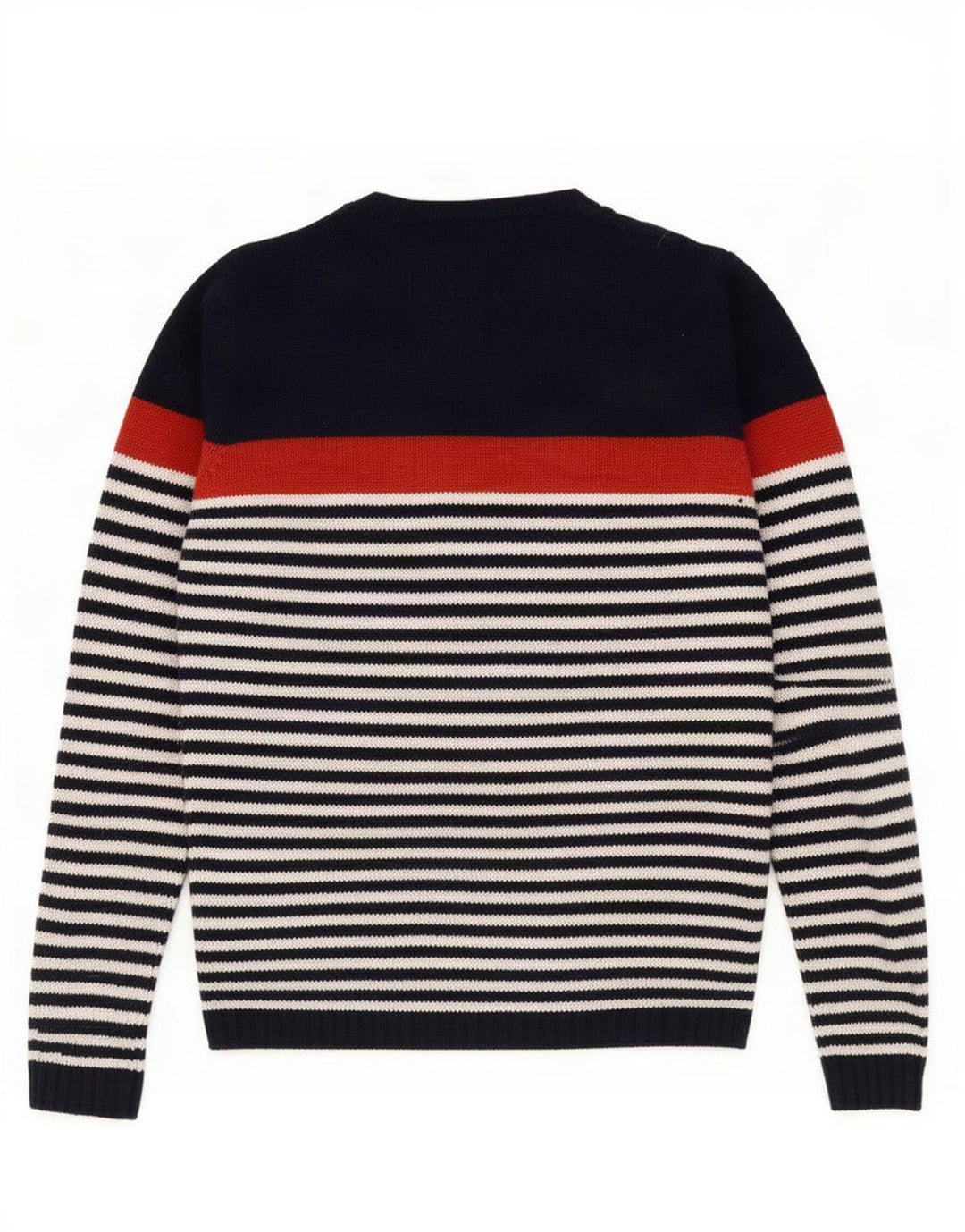 Zara Herre Boat Neck Jumper Sweater Medium Marineblå Stribet