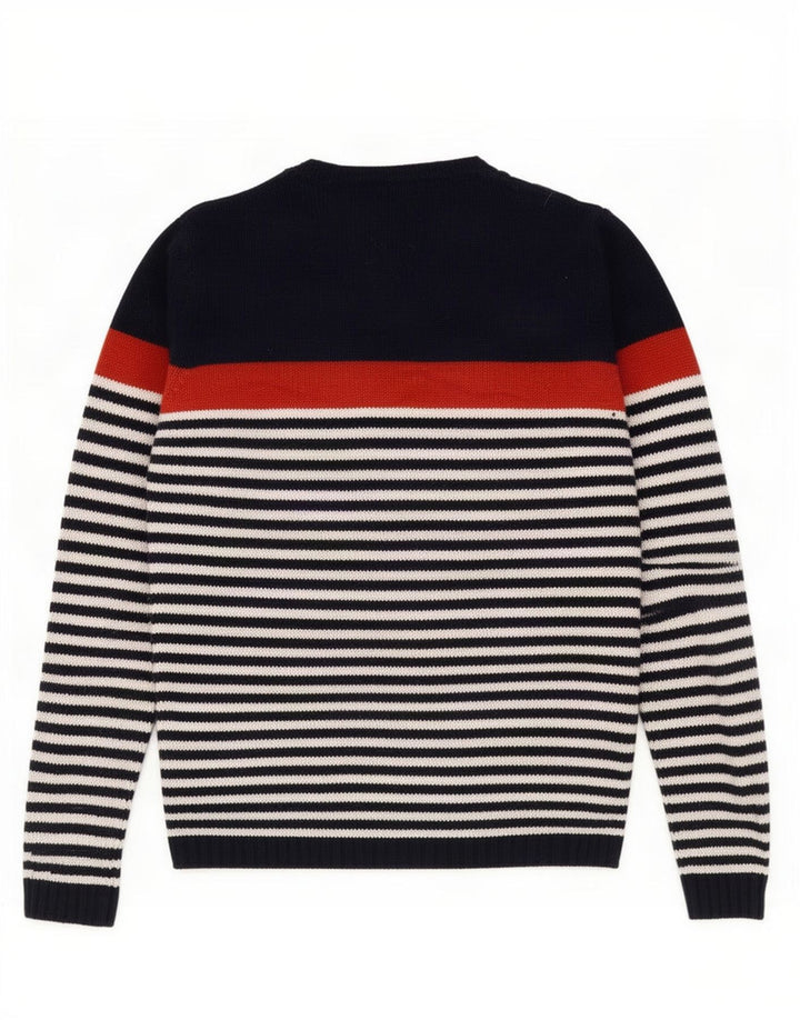 Zara Herre Boat Neck Jumper Sweater Medium Marineblå Stribet