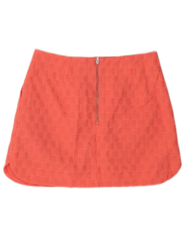 Topshop Dame Mini-nederdel UK 10 Small W28 Pink Geometrisk Polyester