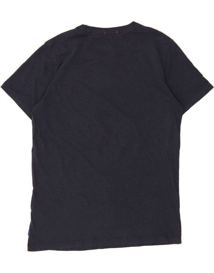 JACK & JONES Mens Regular Fit Graphic T-Shirt Top Medium Navy Blue Cotton Vintage Jack & Jones and Second-Hand Jack & Jones from Messina Hembry 