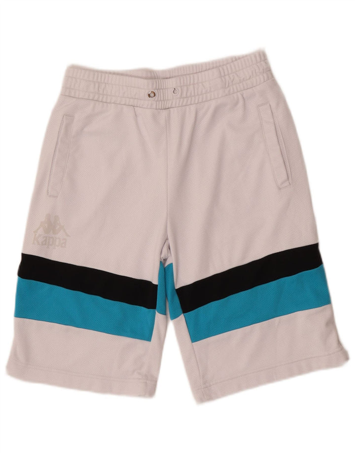 Kappa Sports Shorts til mænd Small White Colourblock