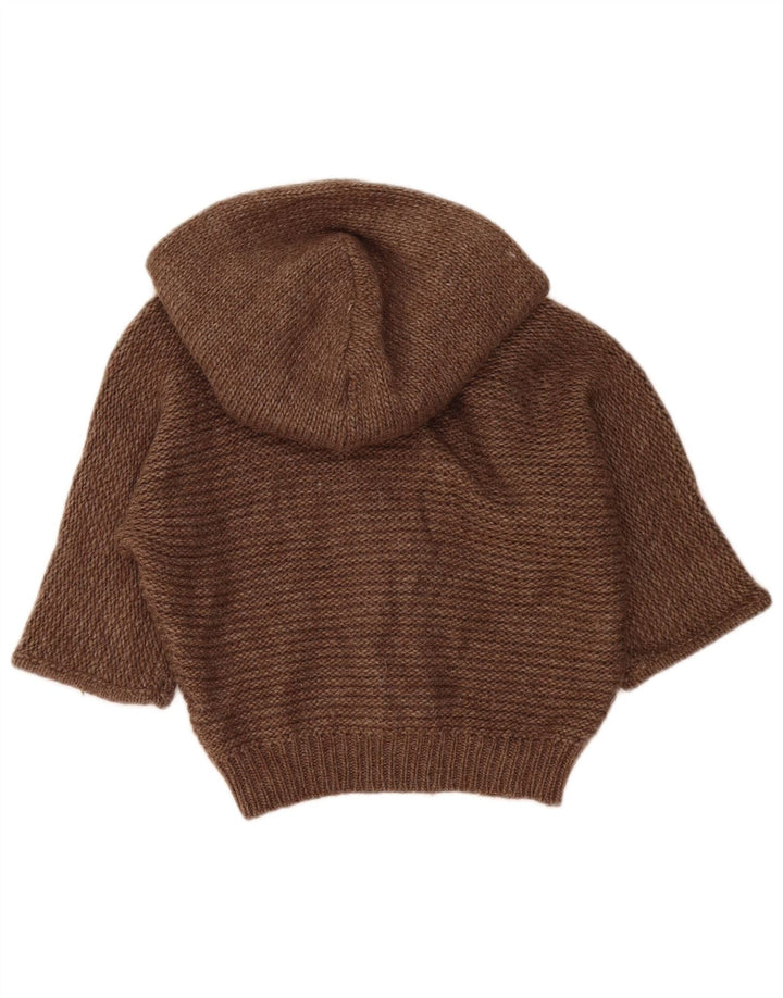 Massimo Dutti Dame 3/4-ærmet cardigantrøje UK 10 Lille Brun