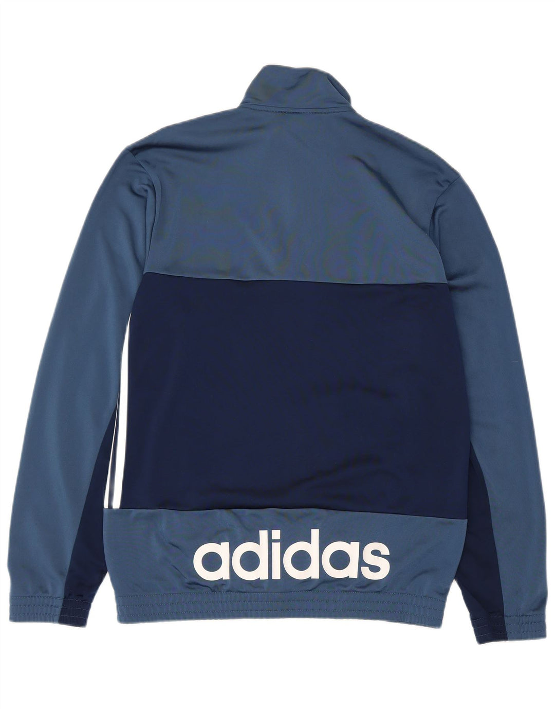 Adidas Herre grafisk træningsdragt Topjakke UK 40/42 Medium Blue Colourblock