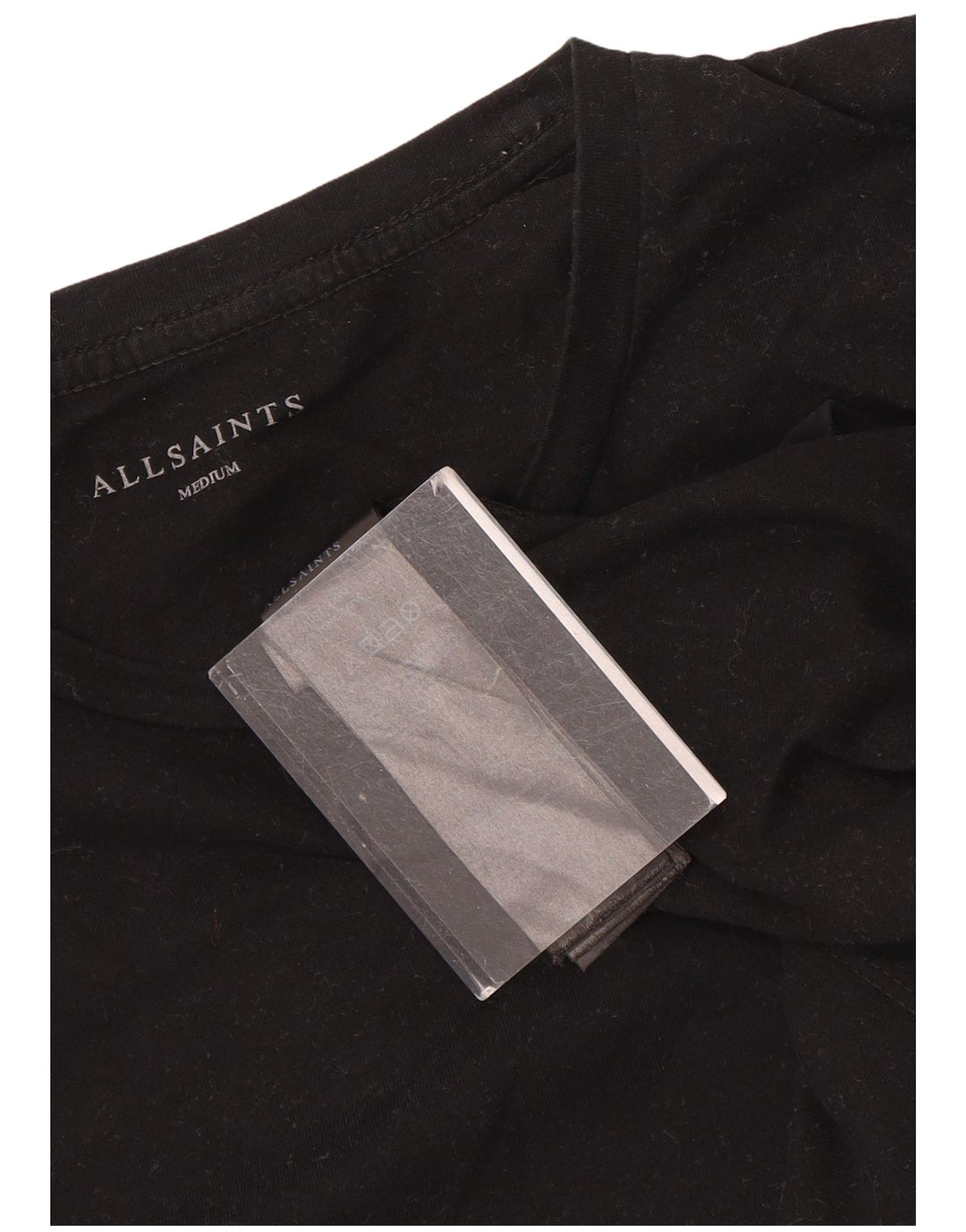 All Saints Herre T-Shirt Top Medium Sort Bomuld