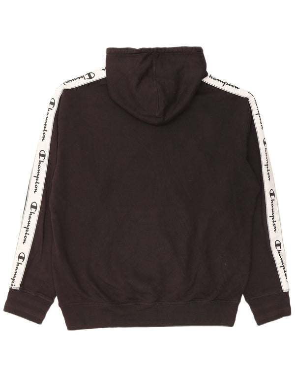 Champion Herre grafisk hættetrøje Jumper Medium Sort bomuld