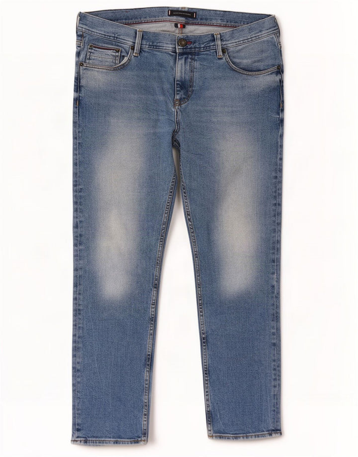 Tommy Hilfiger Herre Slim Jeans W36 L30 Blå Bomuld