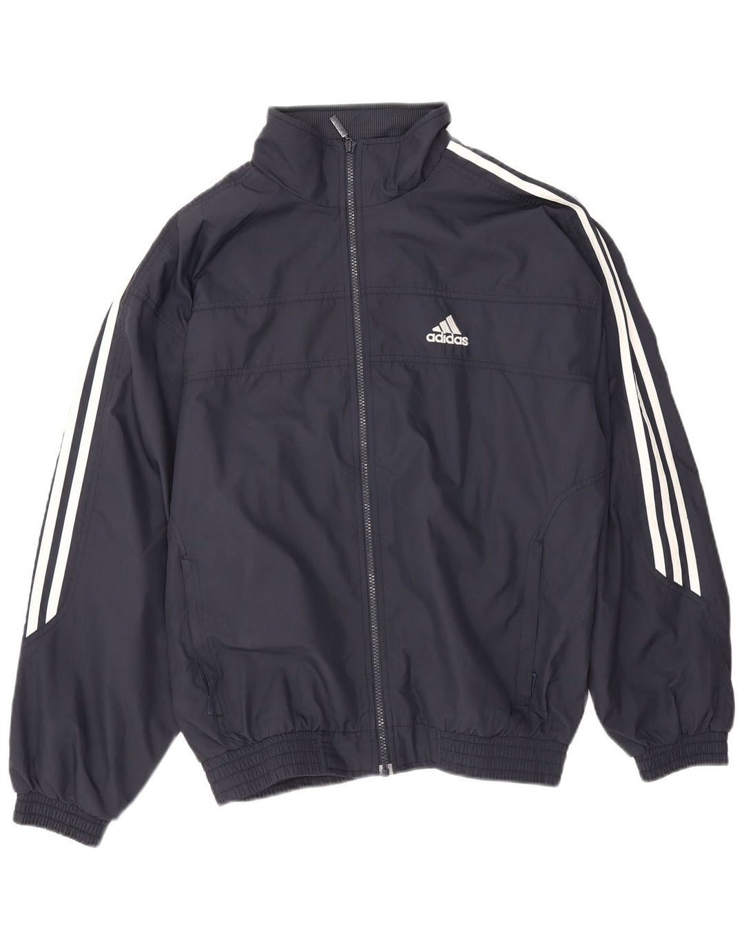 Adidas Træningsdragt til mænd Topjakke UK 38/40 Medium Navy Blue Polyester