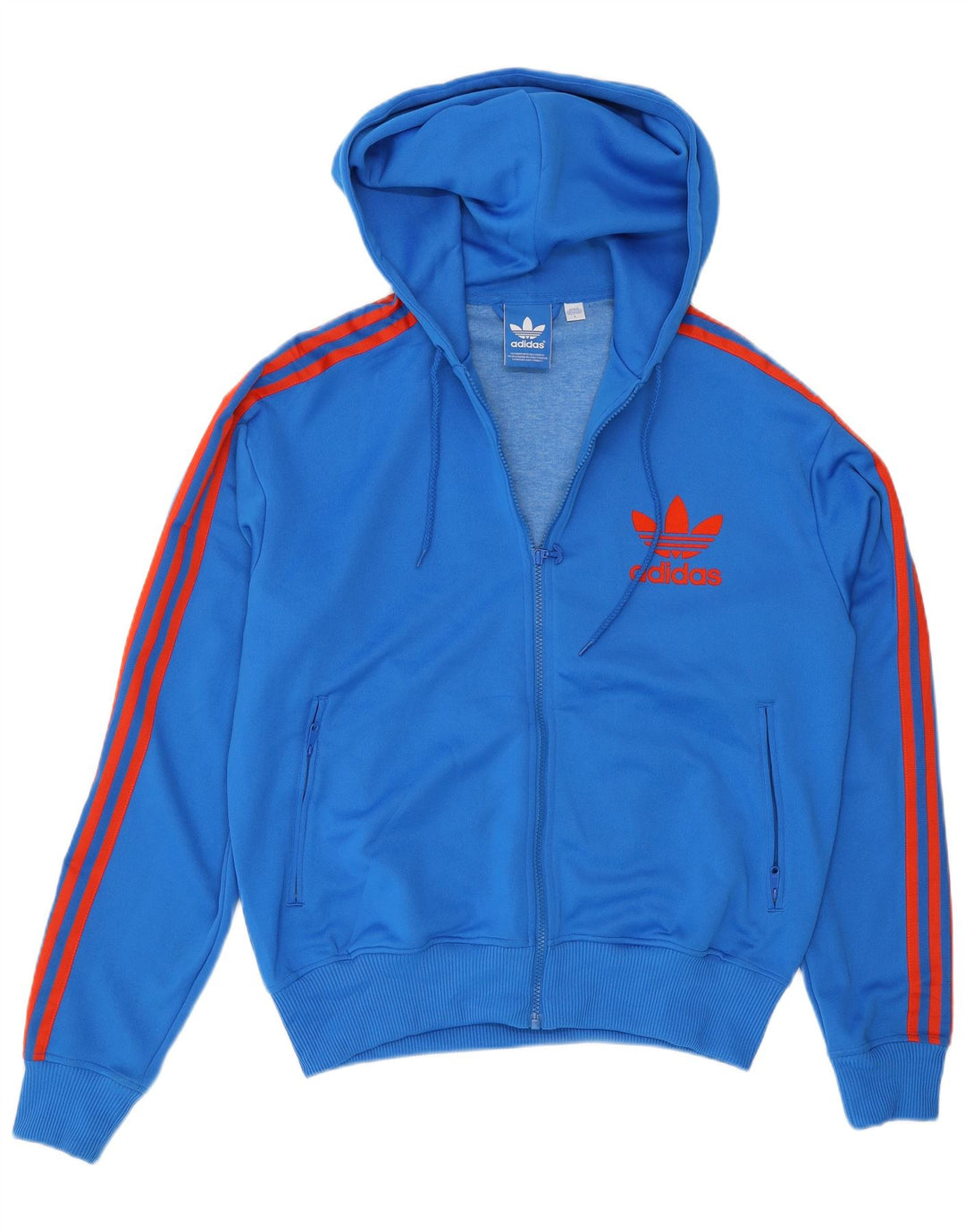 Adidas Hættetrøje med lynlås til mænd Stor blå polyester