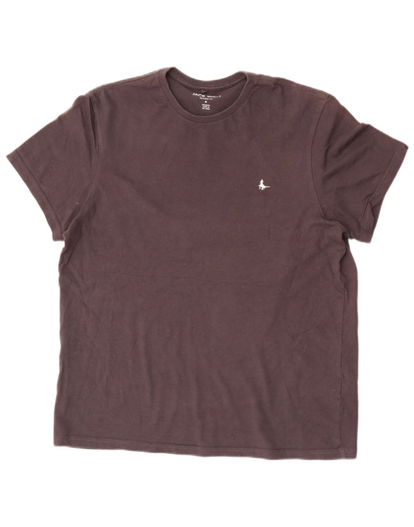 Jack Wills Herre Classic Fit T-Shirt Top Medium Sort Bomuld